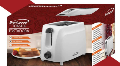 BRENTWOOD TS-260W TOASTER - 2-SLICE - WHITE