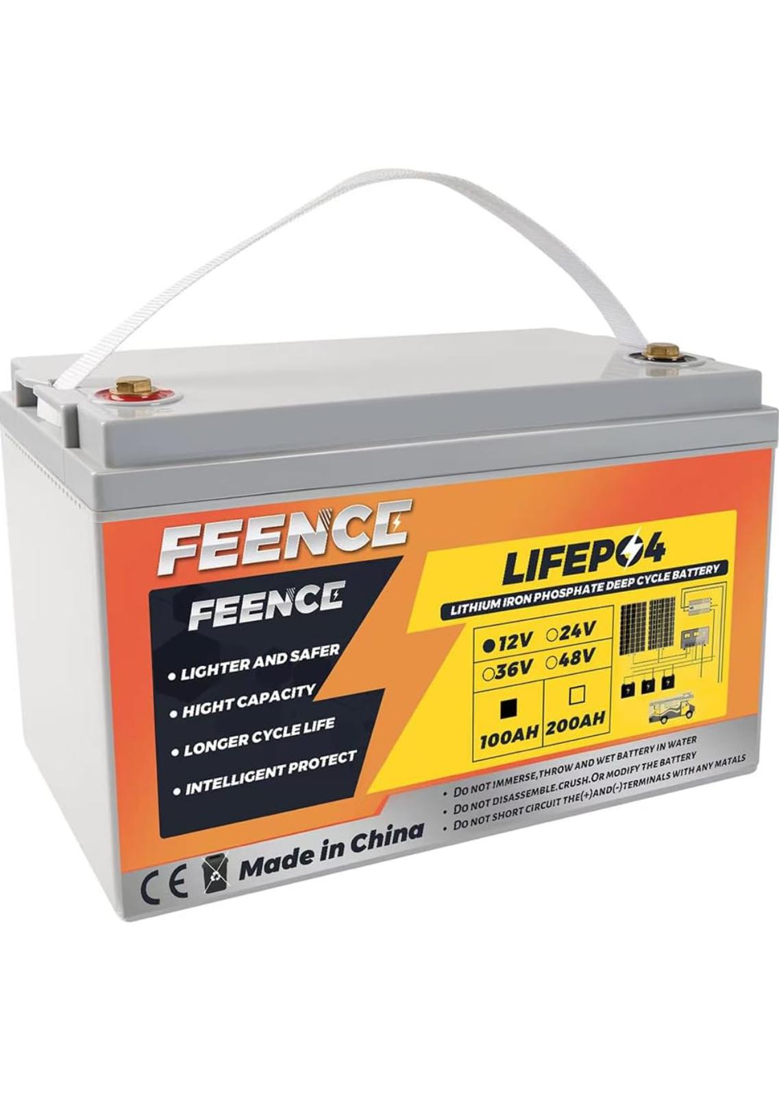 Lithum Iron Phosphate Deep Cycle Batteries- 12V100AH-