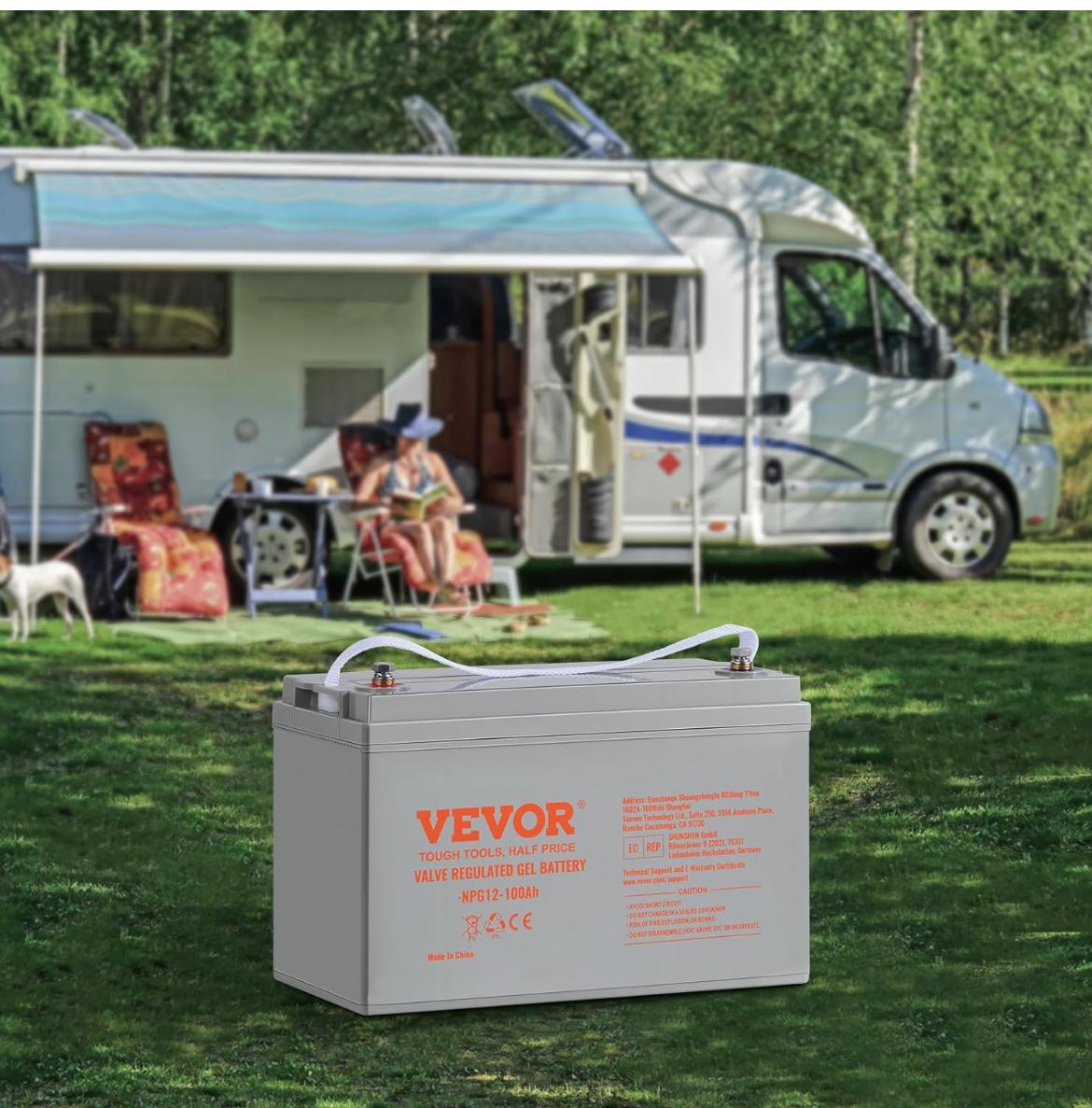 Vevor Value Regulated Gel Batteries- 12V100AH