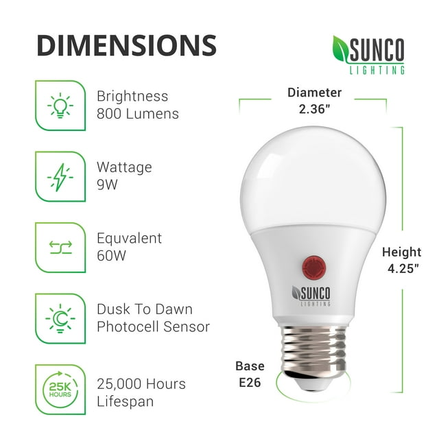 A15 LED Dusk to Dawn to Dawn Sensor