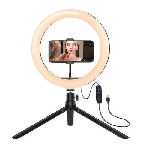 Argom Selfie Ring Light Spotlight Pro 9315 w/ Table Top Tripod/Phone Holder