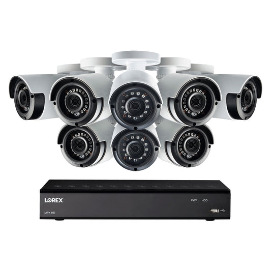 Lorex 8-Channel DVR 1TB Hard Drive Security Camera System with Four 1080p HD Weatherproof Bullet Security Cameras