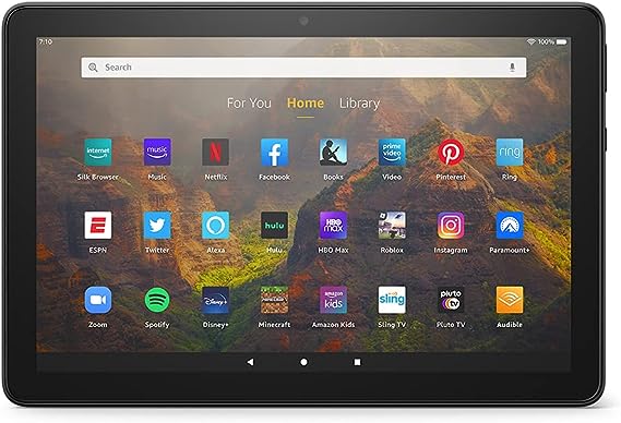 Amazon Fire HD 10 tablet, 10.1", 1080p Full HD, 32 GB.