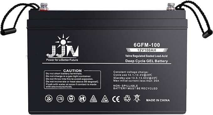 JJN 12V 100AH Deep Cycle Hybrid Gel Battery