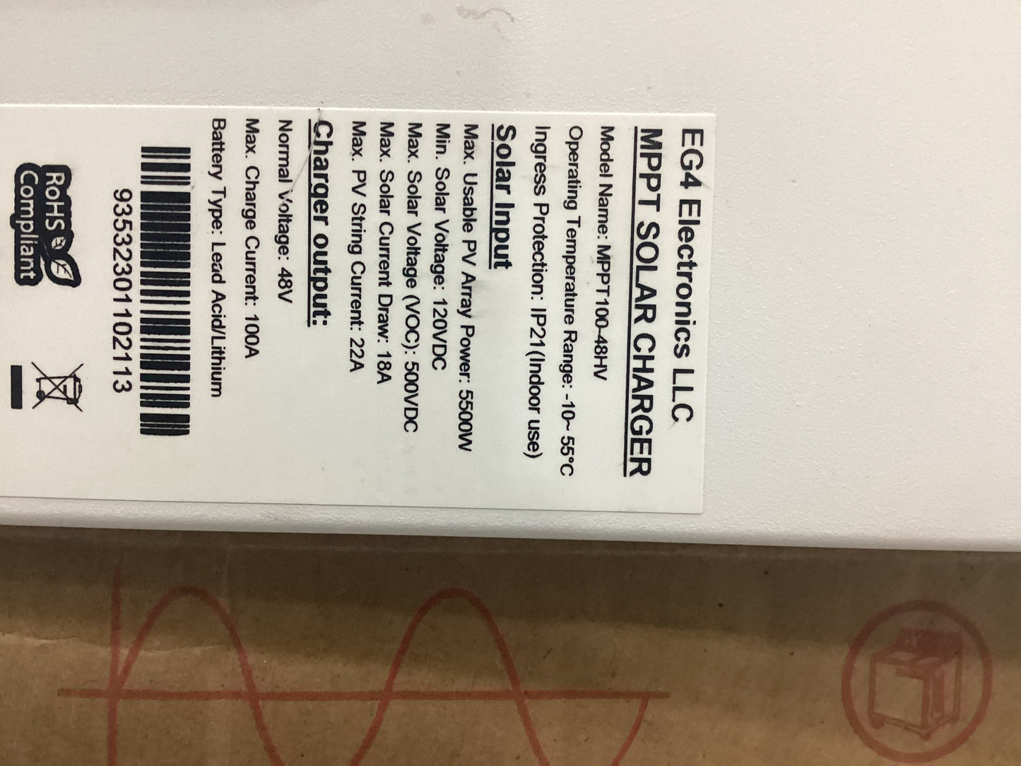 EG Electronics MPPT 500v/100A