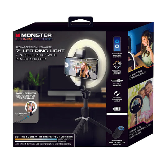MONSTER MSV71007MWT - MULTI-WHITE 7" LED RING LIGHT