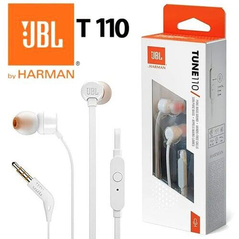 JBL TUNE 110 - In-Ear Headphone with One-Button Remote  White