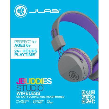 JLab JBuddies Studio Wireless Headphones Purple/Gray