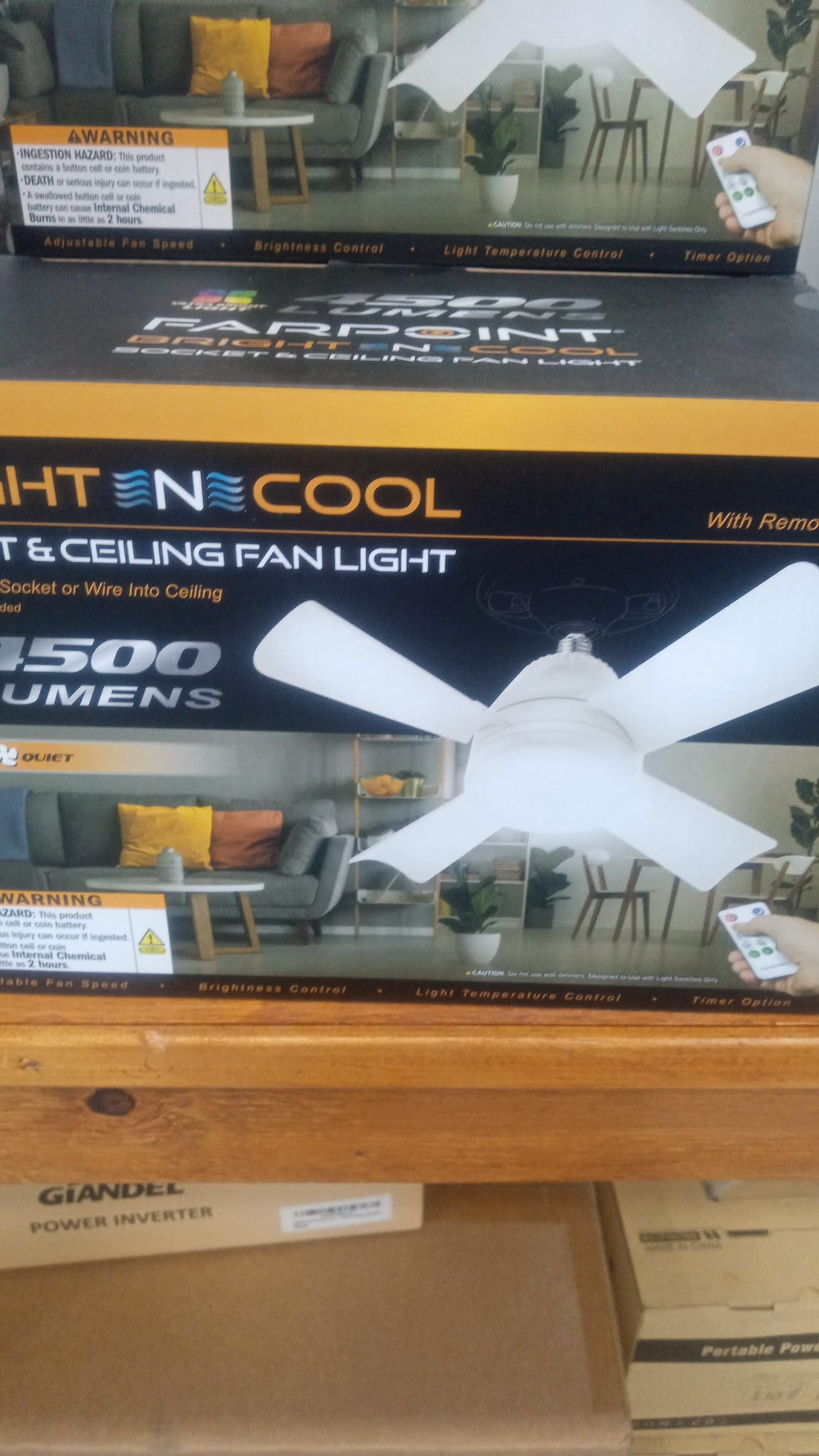 Socket Ceiling Fans with Light (4500-Lumens)