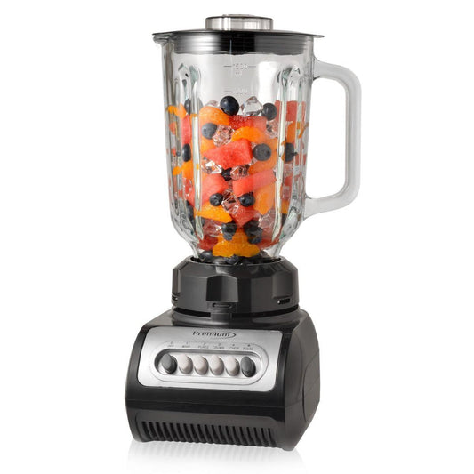 Premium Pulse Blender, Glass Jar 4-Speed - Black