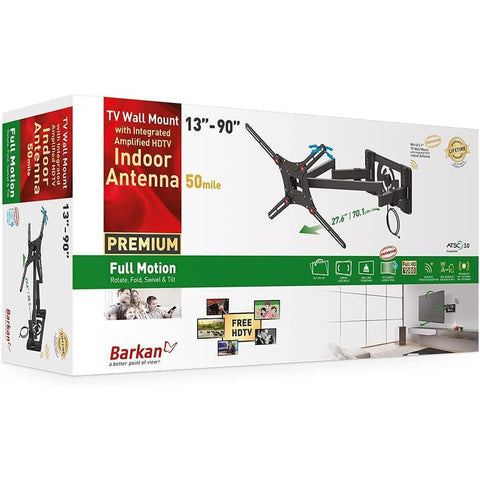 Barkan  TV Wall Mount 40-90" Premium Full Motion