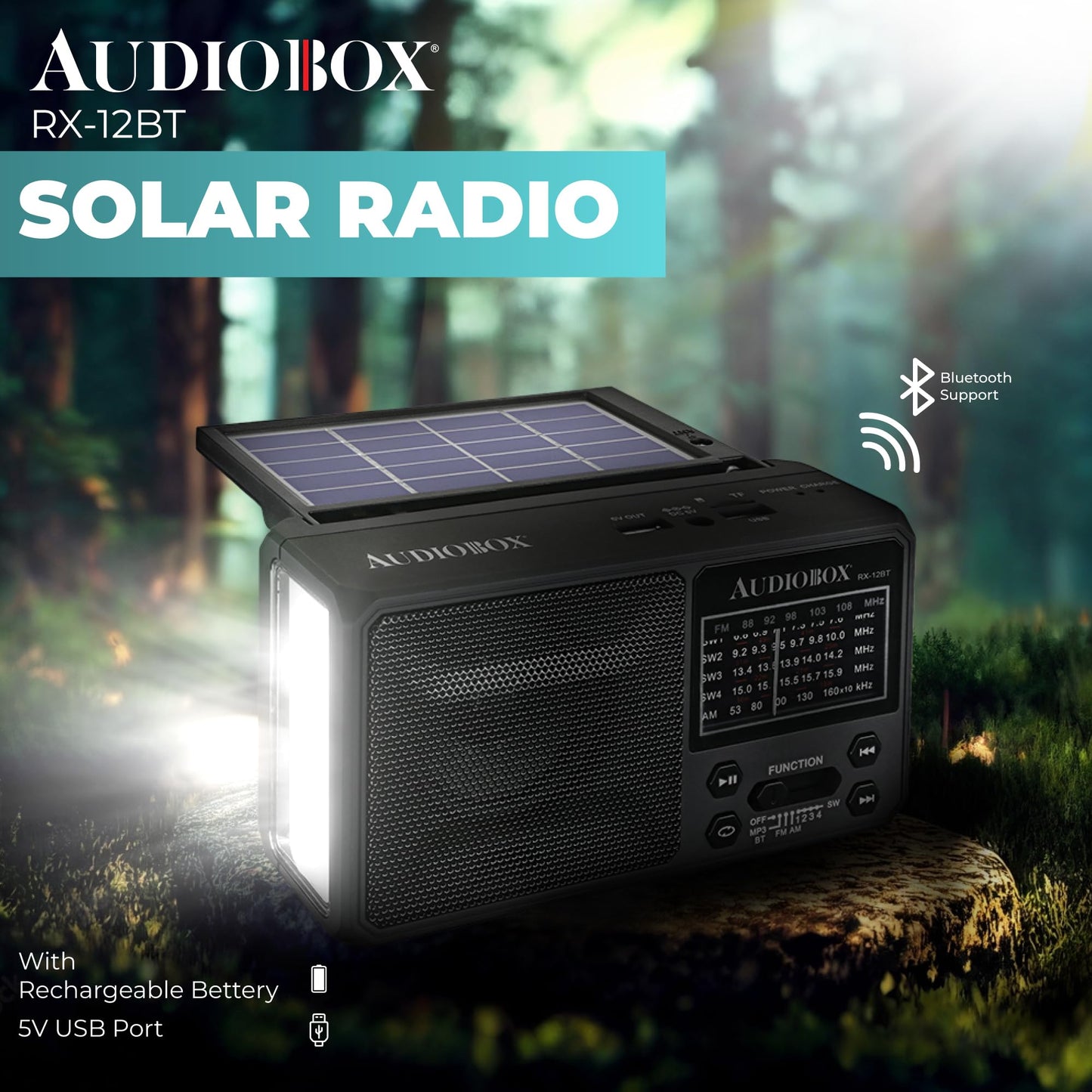 Audio Box RX-12BT Solar Radio