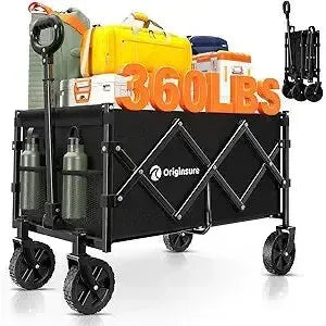 Originsure FoldingCart Collapsible Wagon Cart Foldable - Portable Heavy Duty Folding Beach Wagons with Wheels