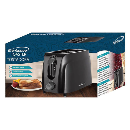 Brentwood TS260B Toaster 2 Slice - Black