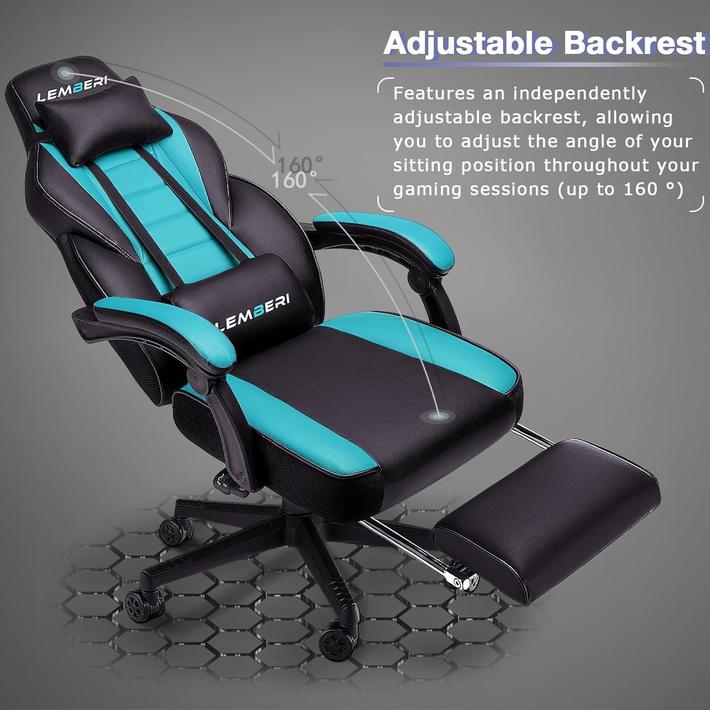 🕹🎮Gaming Chairs Computer Gamer Chair
Ergonomic Video Game Chairs, Racing Style, Big and Tall Chair, 400lb Weight Capacity, for Adults, with Headrest and Lumbar Support, with Footrest.