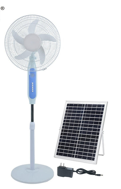 Solar Rechargeable Fan with Light and USB