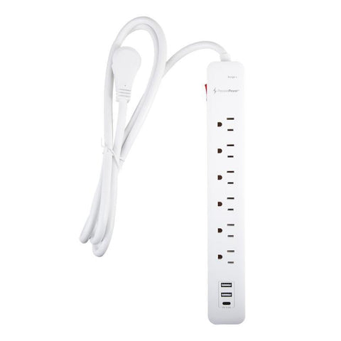 Precision Power 6PUSB Surge Protector/ 2 USB & 1 USB-C  Joules