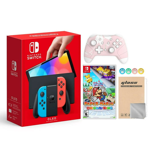 Nintendo Switch OLED Model w/ Neon Red & Neon Blue Joy-Con - Japan Specs