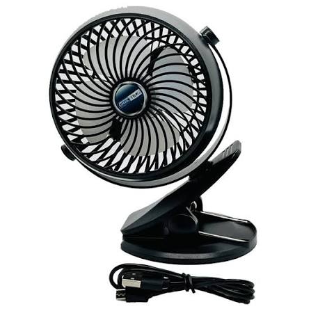 Geek Tek Clip-N-Bright Breeze Rechargeable USB Fan w/Clip