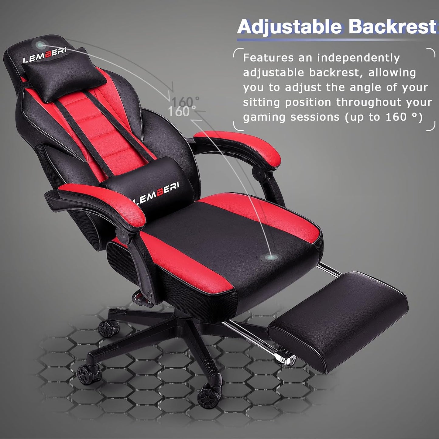 🕹🎮Gaming Chairs Computer Gamer Chair
Ergonomic Video Game Chairs, Racing Style, Big and Tall Chair, 400lb Weight Capacity, for Adults, with Headrest and Lumbar Support, with Footrest.