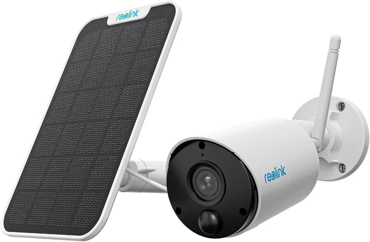Reolink Security Cameras Outdoor Wireless, No Hub Needed, 3MP Night Vision, Human/Vehicle Detection, Wireless Home Security Camera Works with Alexa, Argus Eco + Solar Panel